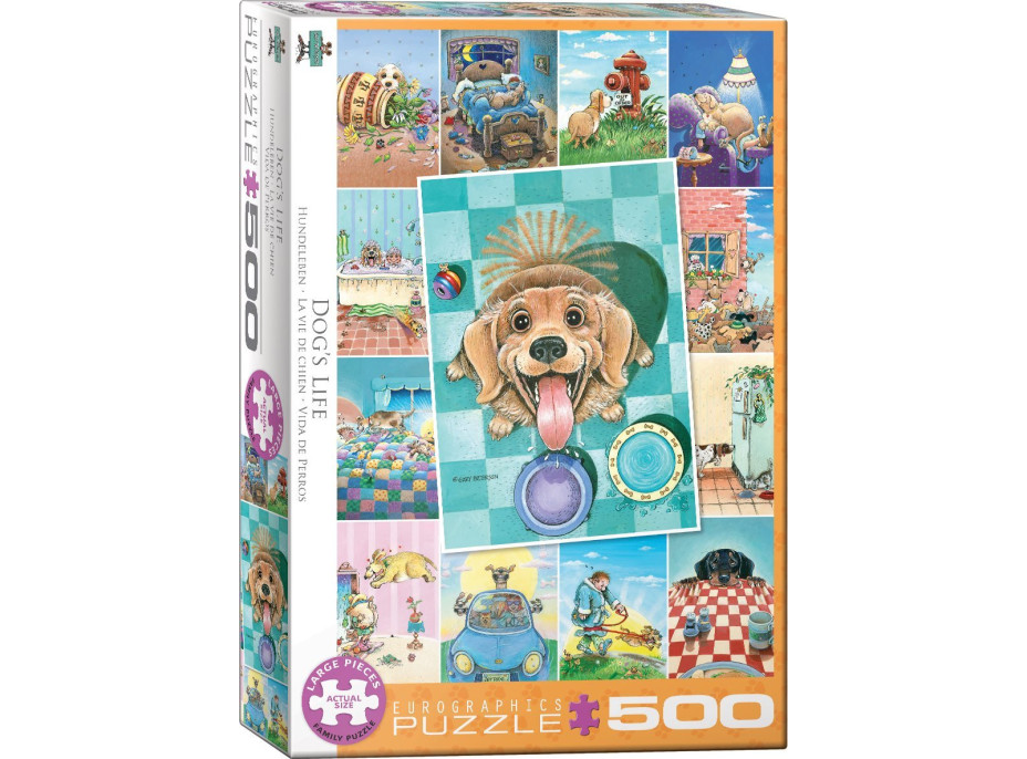 EUROGRAPHICS Puzzle Psí život XL 500 dílků