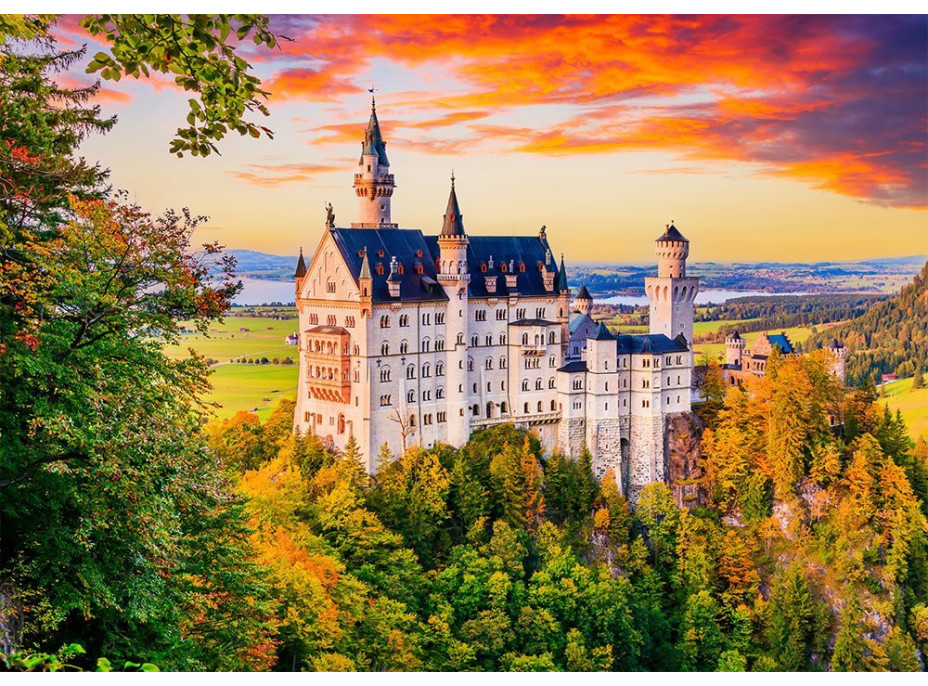 ENJOY Puzzle Zámek Neuschwanstein na podzim, Německo 1000 dílků