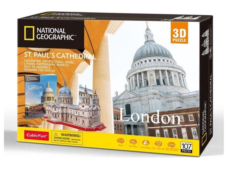 CUBICFUN 3D puzzle National Geographic: Katedrála svatého Pavla 107 dílků