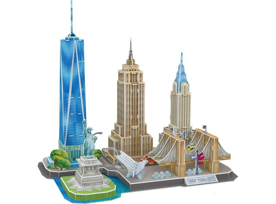 CUBICFUN 3D puzzle CityLine panorama: New York 123 dílků