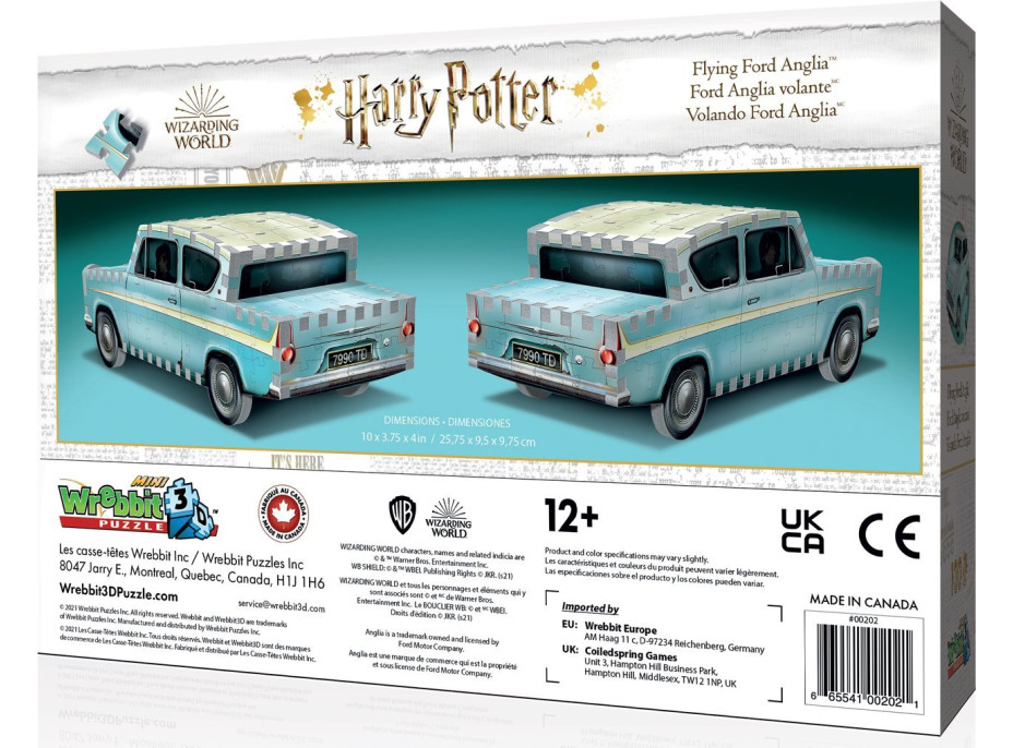 WREBBIT 3D puzzle Harry Potter: Ford Anglia 130 dílků