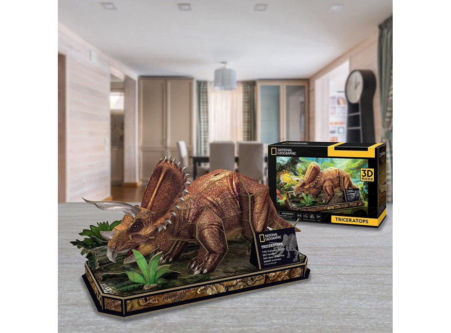 CUBICFUN 3D puzzle National Geographic: Triceratops 44 dílků