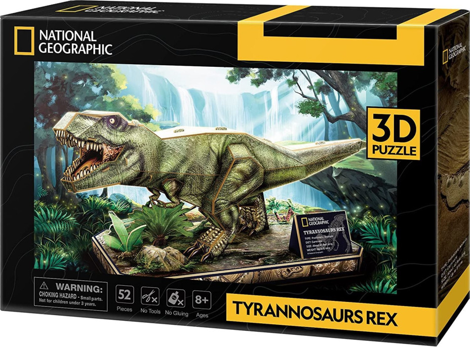 CUBICFUN 3D puzzle National Geographic: Tyrannosaurus Rex 52 dílků