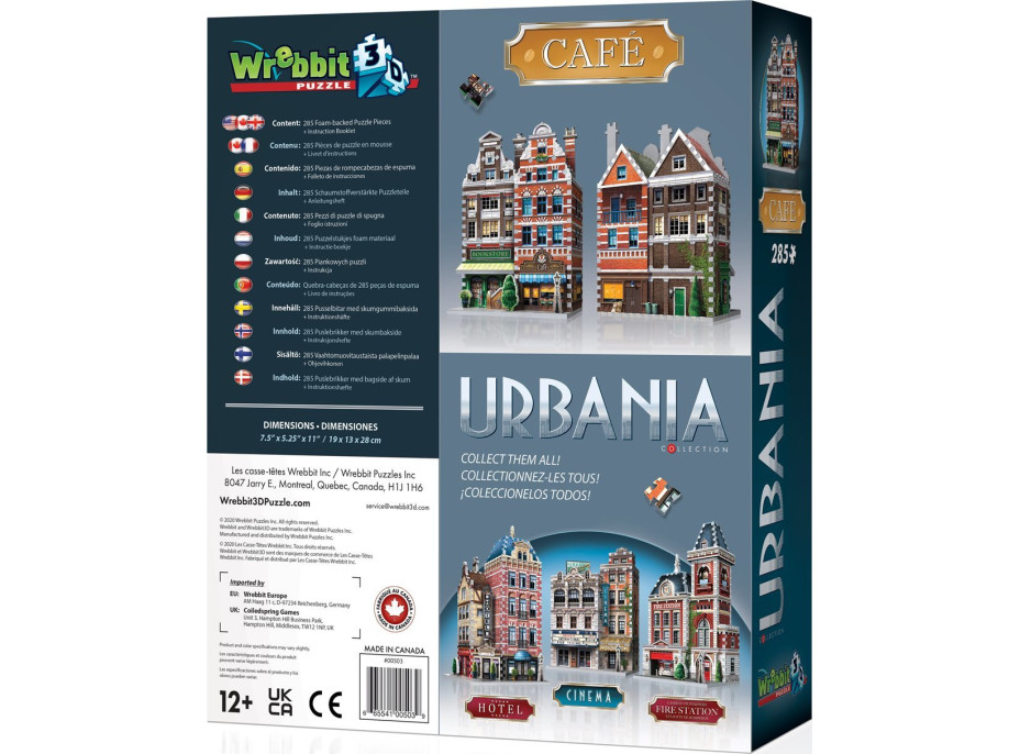 WREBBIT 3D puzzle Urbania: Kavárna 285 dílků