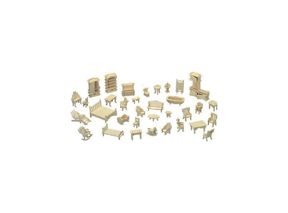 WOODEN TOY , WCK 3D puzzle Mini nábytek