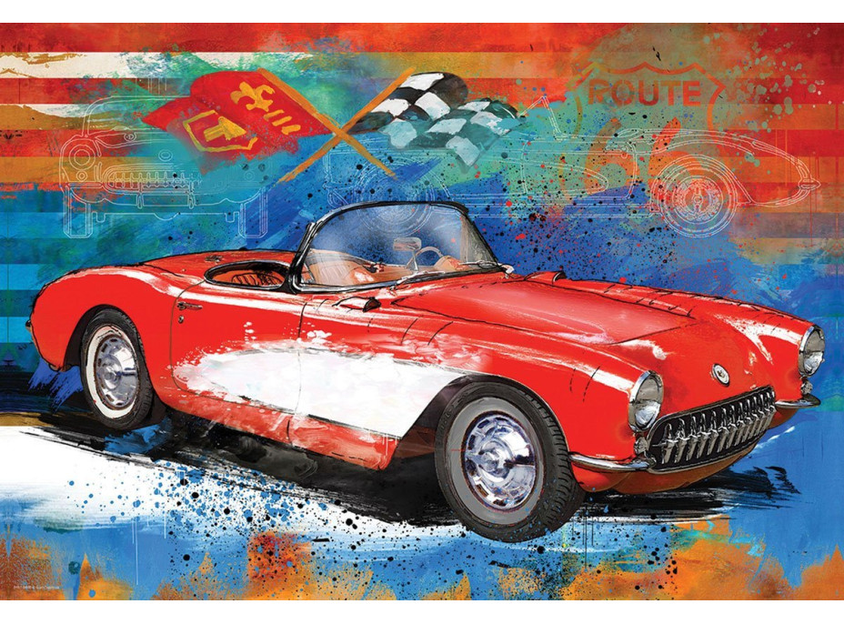 EUROGRAPHICS Puzzle v plechové krabičce Corvette 550 dílků