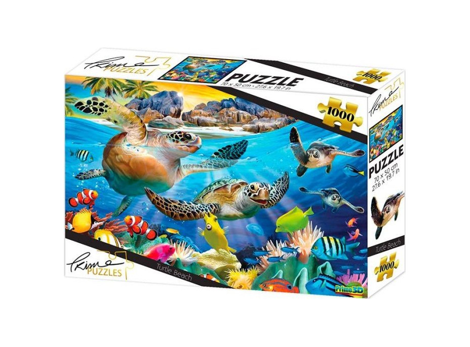 PRIME 3D Puzzle Želví pláž 1000 dílků