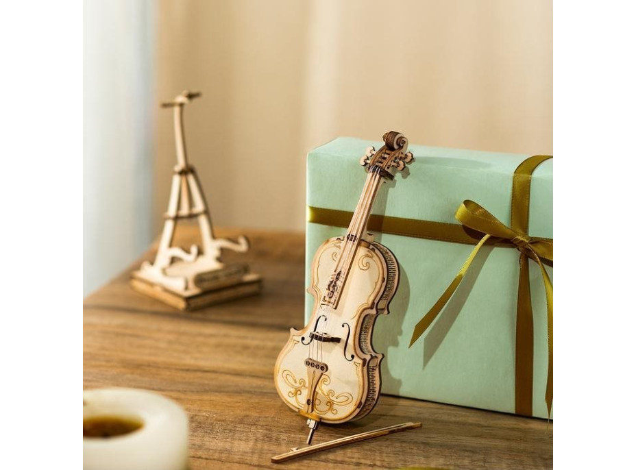 ROBOTIME Rolife 3D dřevěné puzzle Violoncello 58 dílků