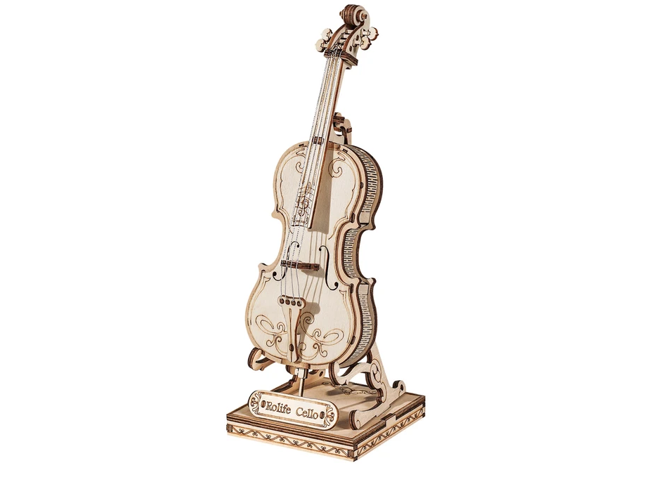 ROBOTIME Rolife 3D dřevěné puzzle Violoncello 58 dílků