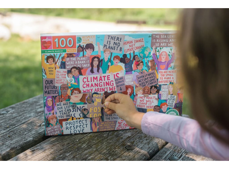 EEBOO Puzzle Protest za ochranu klimatu 100 dílků