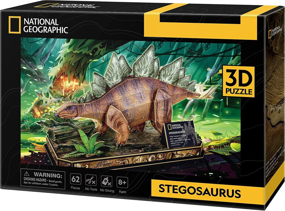 CUBICFUN 3D puzzle National Geographic: Stegosaurus 62 dílků