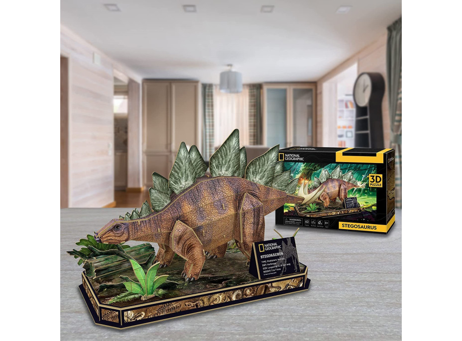 CUBICFUN 3D puzzle National Geographic: Stegosaurus 62 dílků