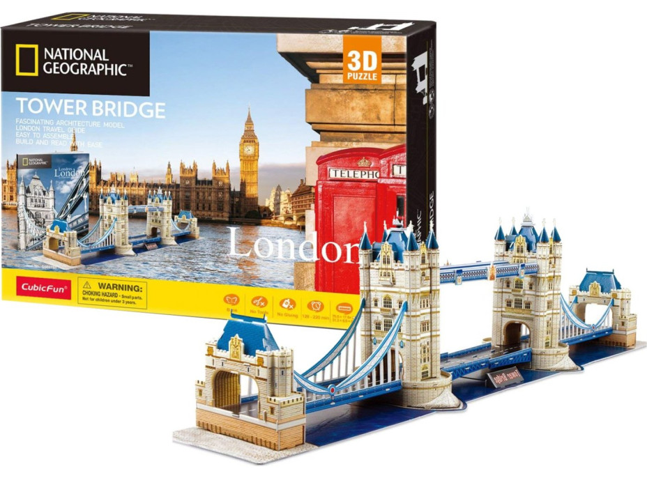 CUBICFUN 3D puzzle National Geographic: Tower Bridge 120 dílků