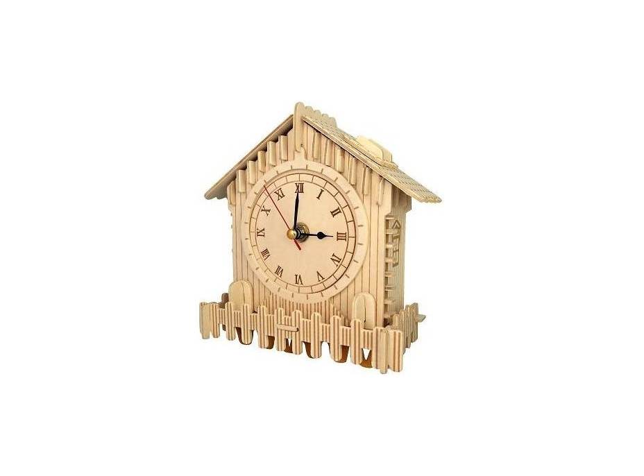 WOODEN TOY , WCK 3D puzzle Hodiny PF003