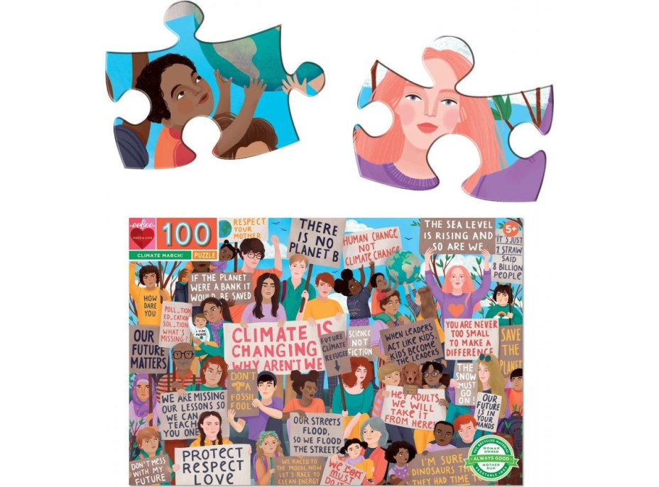 EEBOO Puzzle Protest za ochranu klimatu 100 dílků