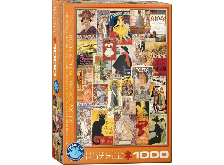 EUROGRAPHICS Puzzle Vintage plakáty z opery a divadla 1000 dílků