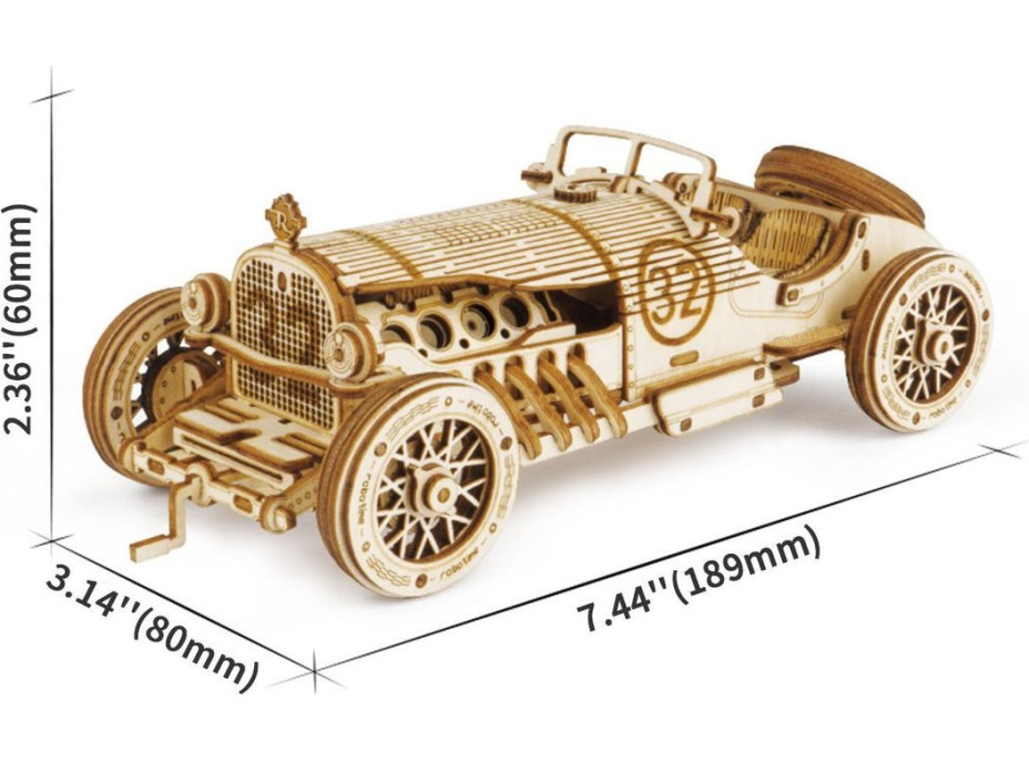 ROBOTIME Rokr 3D dřevěné puzzle Vůz Grand Prix 220 dílků