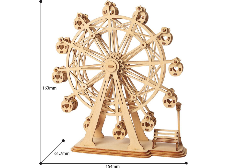 ROBOTIME Rolife 3D dřevěné puzzle Ruské kolo 120 dílků