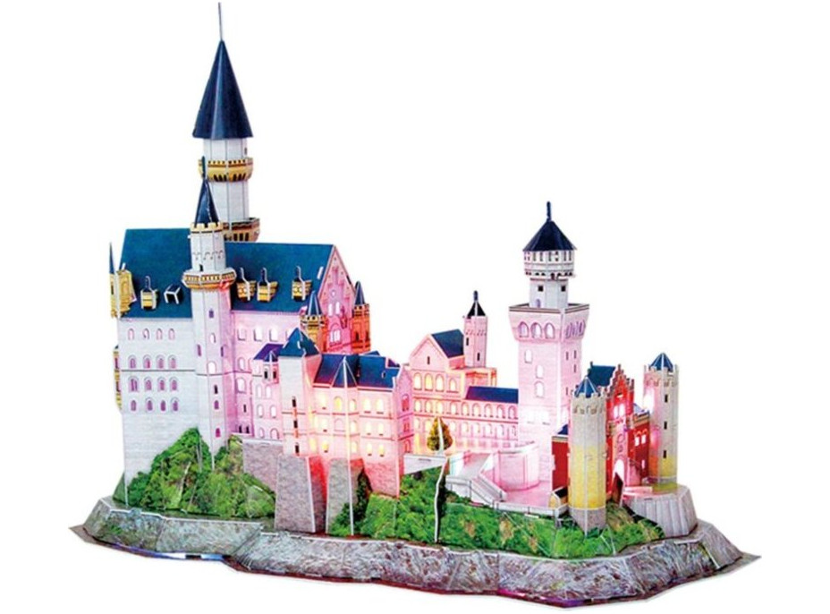 CUBICFUN Svítící 3D puzzle Zámek Neuschwanstein 128 dílků