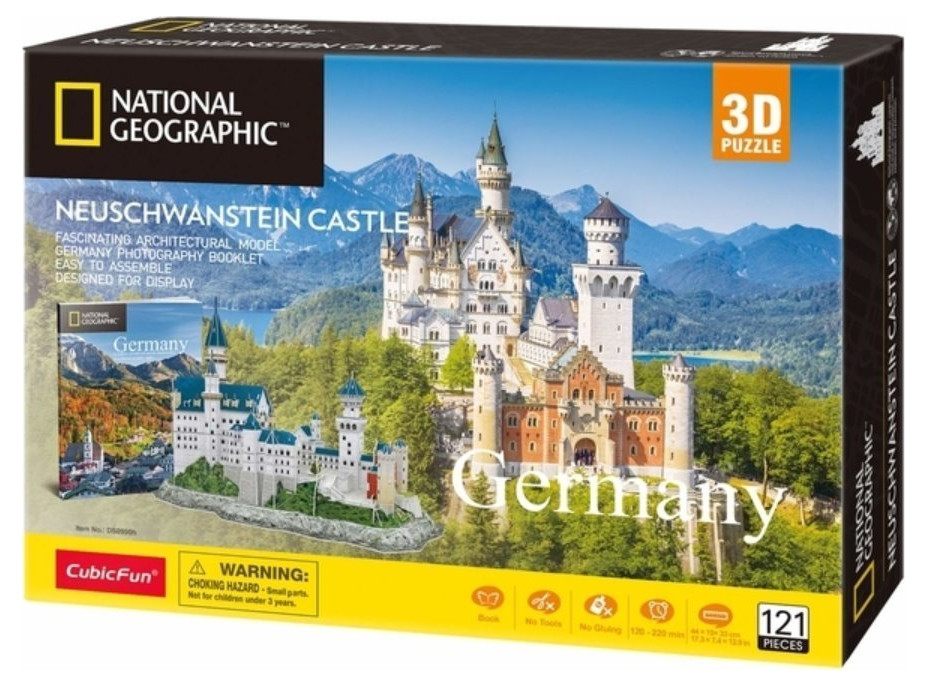 CUBICFUN 3D puzzle National Geographic: Neuschwanstein 121 dílků