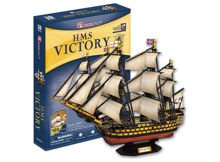 CUBICFUN 3D puzzle Plachetnice HMS Victory 189 dílků