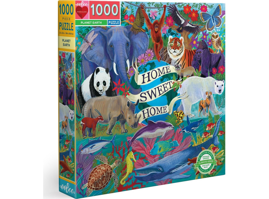 EEBOO Čtvercové puzzle Planeta Země 1000 dílků