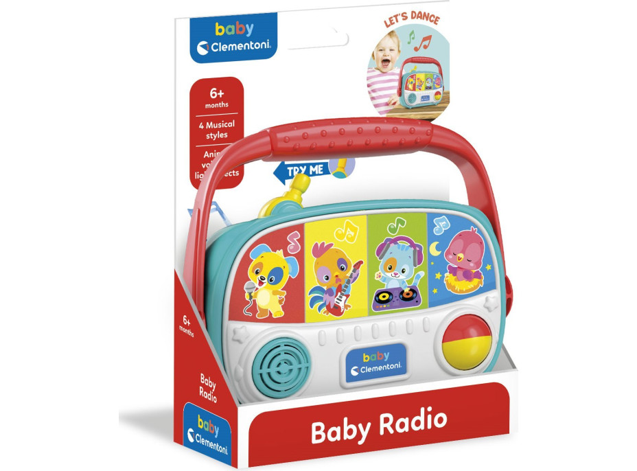 CLEMENTONI BABY Interaktivní rádio se světly a zvuky