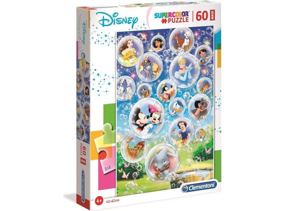 CLEMENTONI Puzzle Disney pohádky MAXI 60 dílků