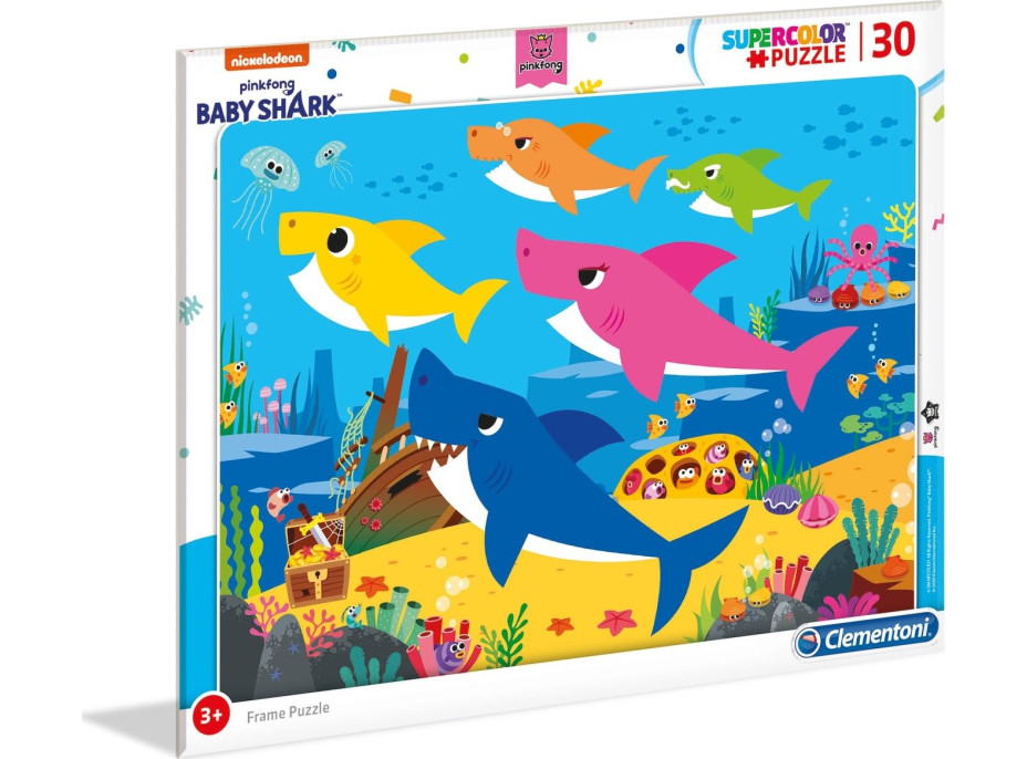 CLEMENTONI Puzzle Baby Shark: Poklad 30 dílků