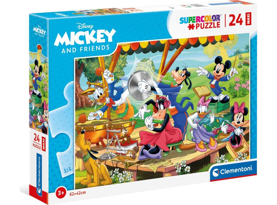 CLEMENTONI Puzzle Mickey Mouse a přátelé MAXI 24 dílků