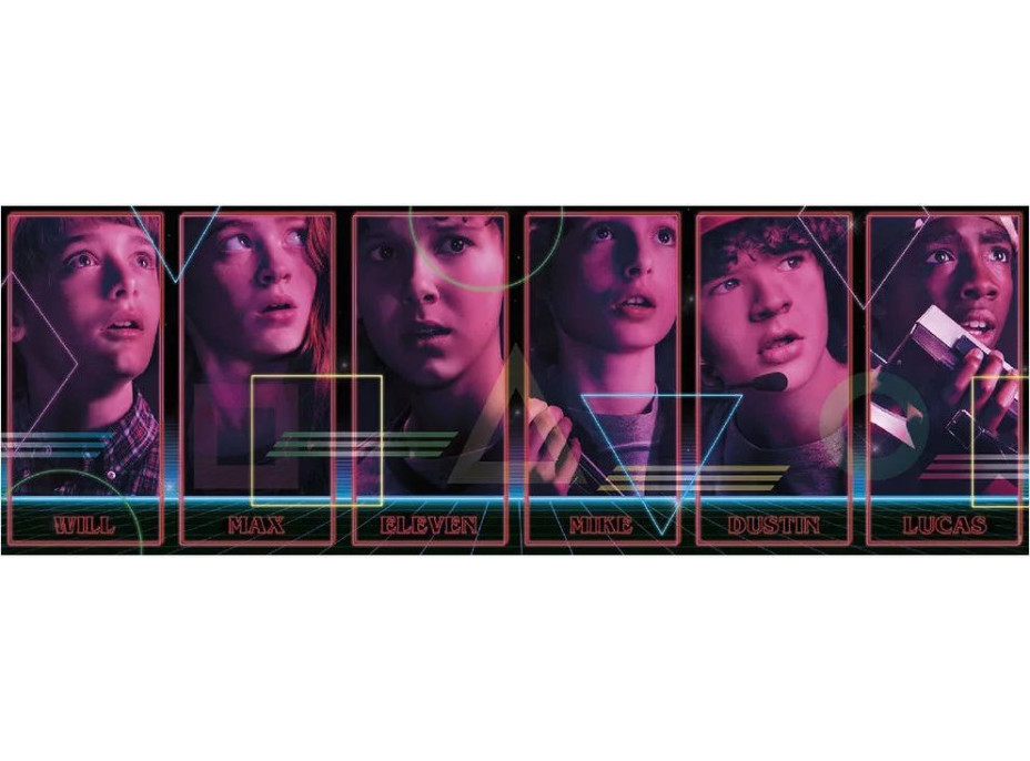 CLEMENTONI Panoramatické puzzle Netflix: Stranger Things 1000 dílků