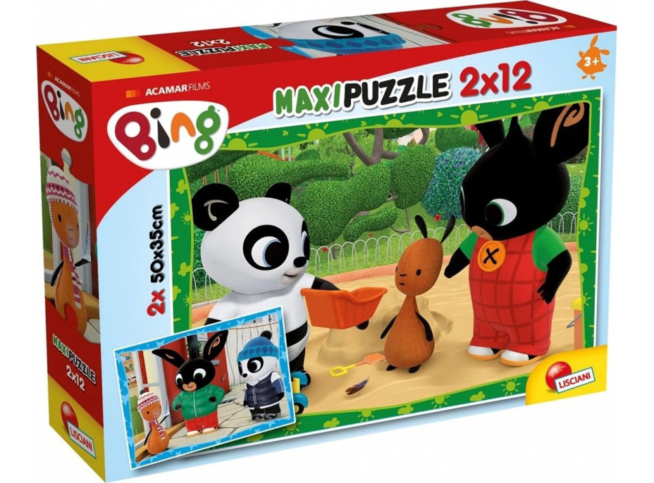 LISCIANI Puzzle Bing: Kamarádi MAXI 2x12 dílků