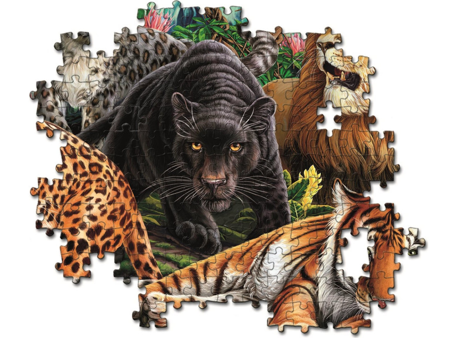 CLEMENTONI Puzzle Divoké kočky 500 dílků