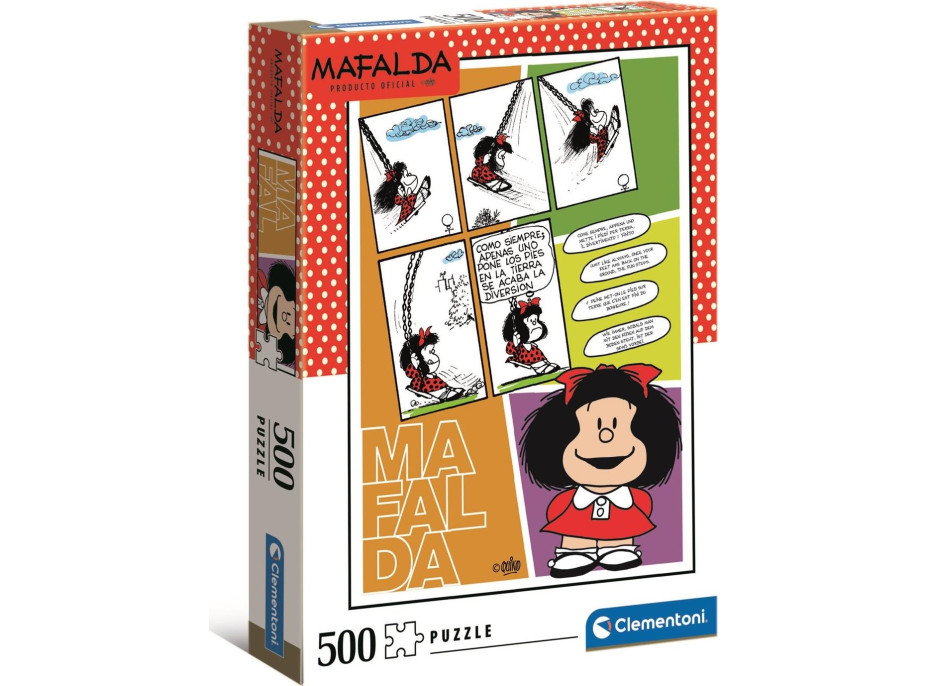 CLEMENTONI Puzzle Mafalda na houpačce 500 dílků