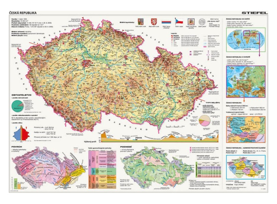 DINO Puzzle Mapa České republiky 2000 dílků