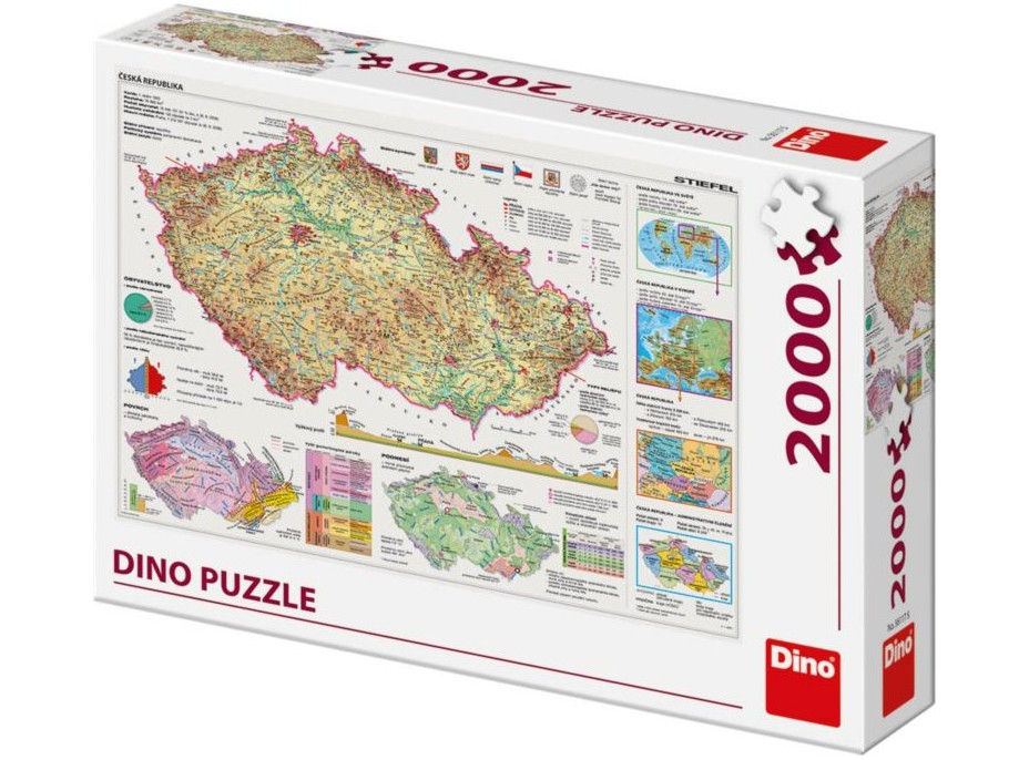 DINO Puzzle Mapa České republiky 2000 dílků