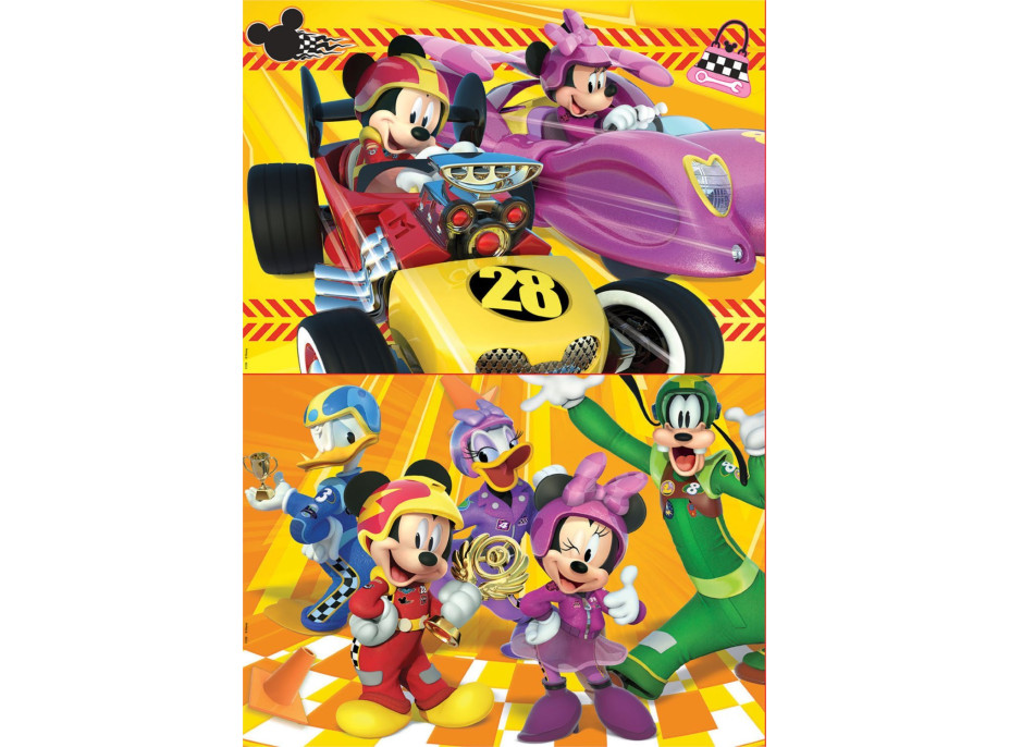 EDUCA Puzzle Mickey a závodníci 2x48 dílků