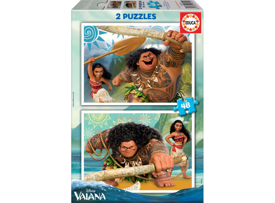 EDUCA Puzzle Odvážná Vaiana 2x48 dílků