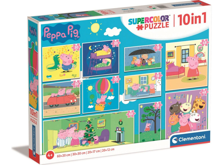 CLEMENTONI Puzzle Prasátko Peppa 10v1