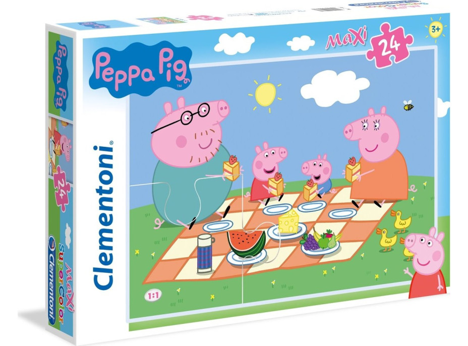 CLEMENTONI Puzzle Prasátko Peppa MAXI 24 dílků