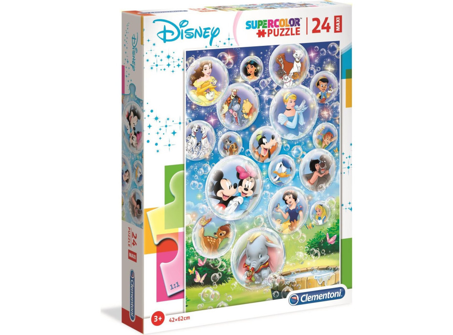 CLEMENTONI Puzzle Svět Disney MAXI 24 dílků