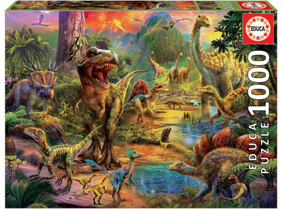EDUCA Puzzle Území dinosaurů 1000 dílků