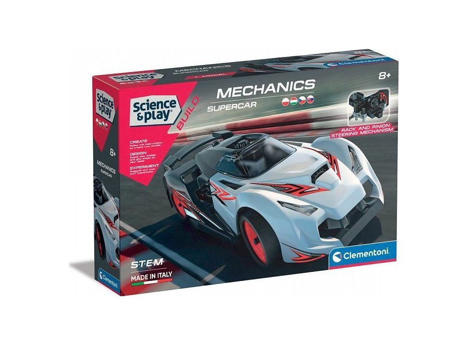 CLEMENTONI Science&Play Mechanická laboratoř: Závodní auto Supercar