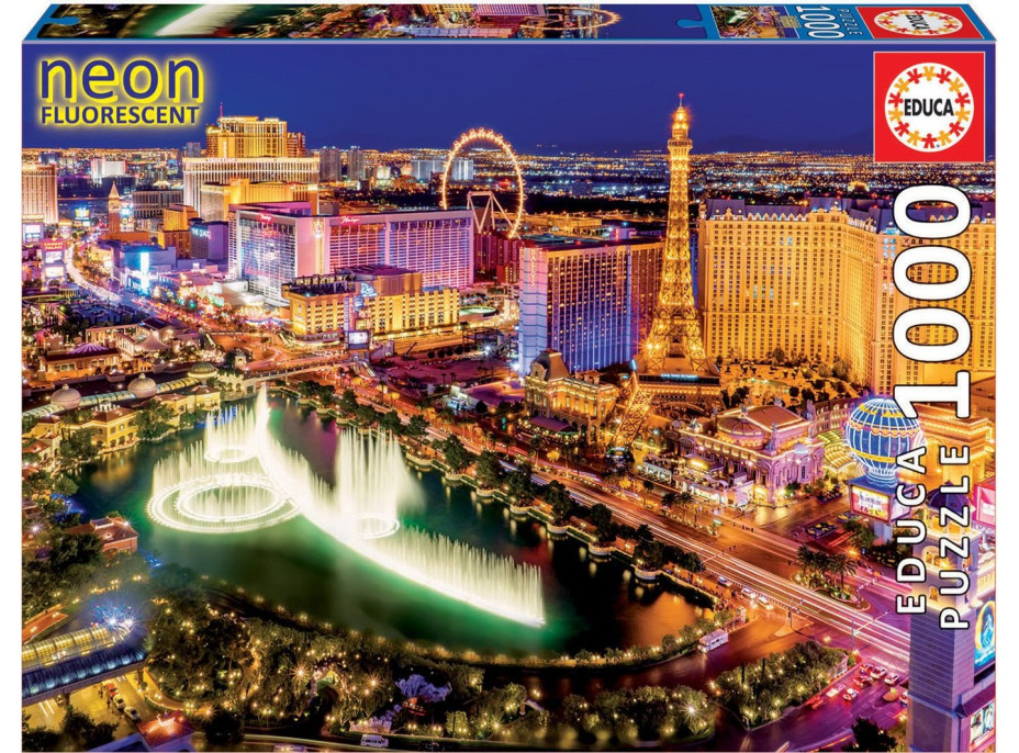 EDUCA Svítící puzzle Las Vegas 1000 dílků