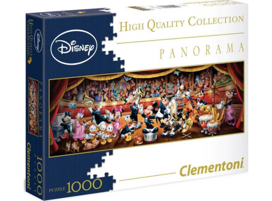 CLEMENTONI Panoramatické puzzle Disney orchestr 1000 dílků