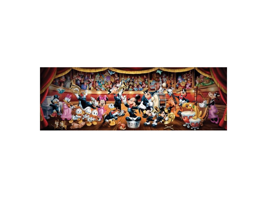 CLEMENTONI Panoramatické puzzle Disney orchestr 1000 dílků