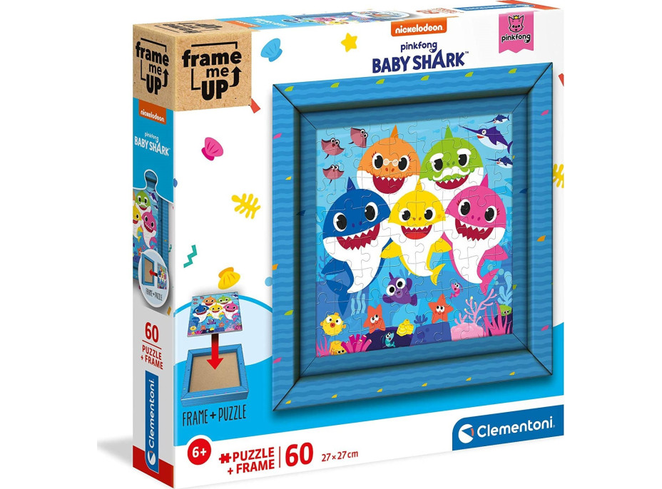 CLEMENTONI Puzzle Frame Me Up Baby Shark 60 dílků