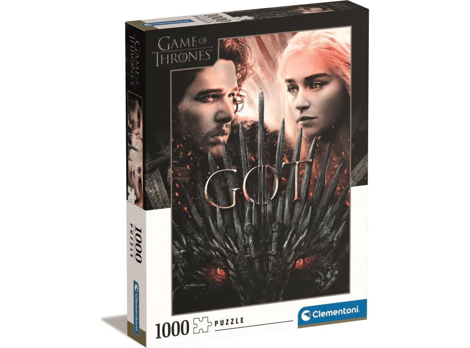 CLEMENTONI Puzzle Hra o trůny: Jon a Daenerys 1000 dílků