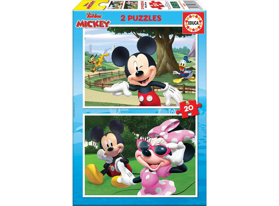 EDUCA Puzzle Mickey a přátelé 2x20 dílků