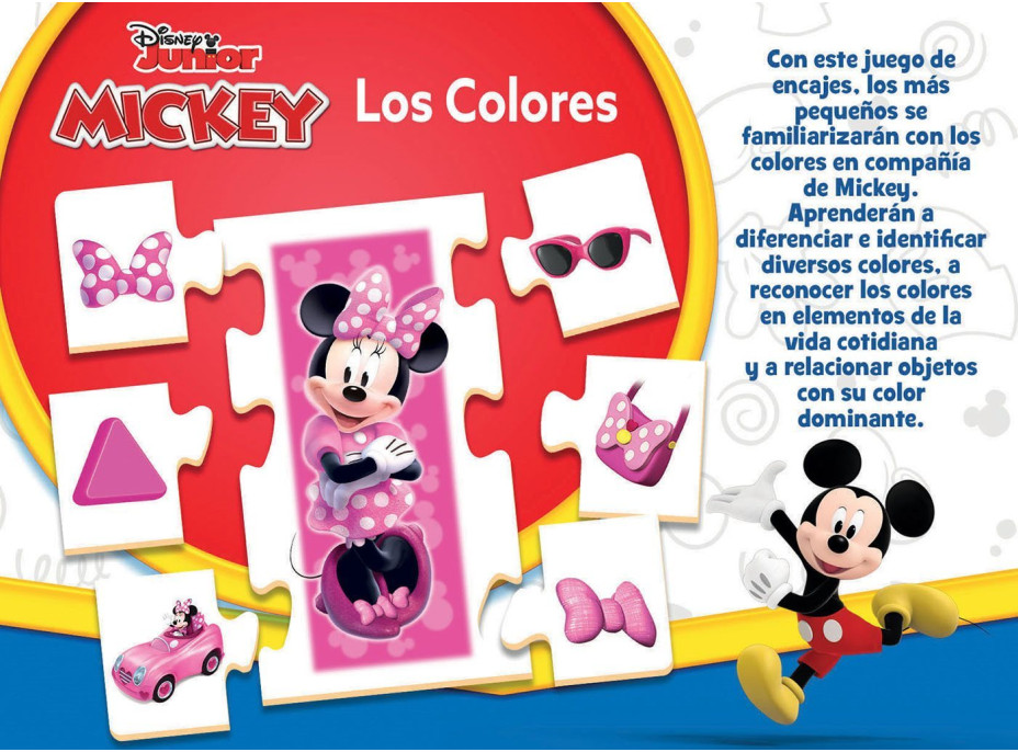 EDUCA Puzzle Mickey a přátelé: Učíme se barvy 6x7 dílků